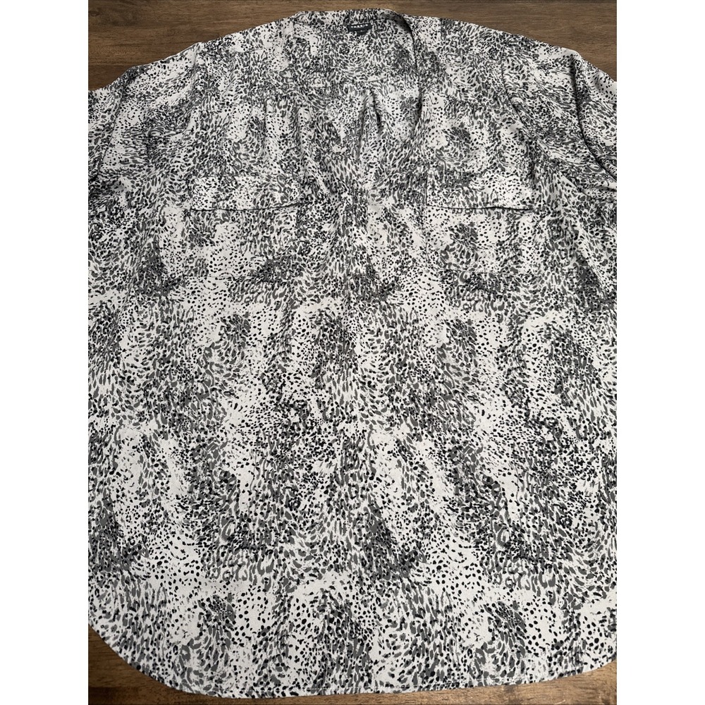 Torrid Plus Size Harper Black Gray Blouse Shirt Top 6X‎ 6 Lightweight